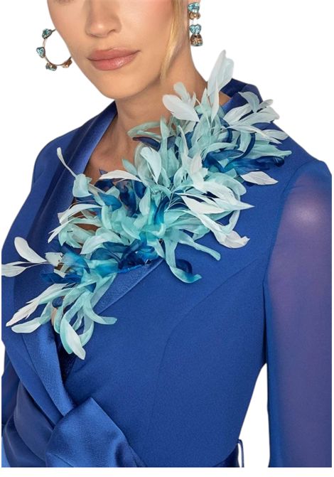 ABITO TINTA UNITA CON MANICHE IN CHIFFON CURVY ALLURE | Abiti | C202627 C20262834